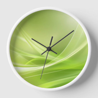 Reloj de pared abstracto verde - Diseño de arte mo