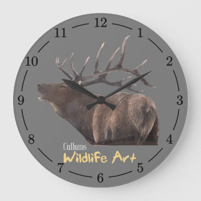 Reloj de pared acrílica de elk (Anverso)