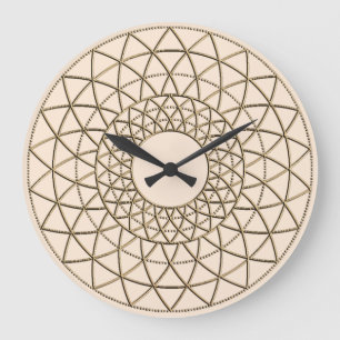 Reloj de pared acrílica de patrón de círculo metál
