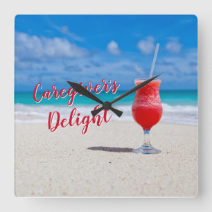 Reloj de pared acrílica delgado del cuidador