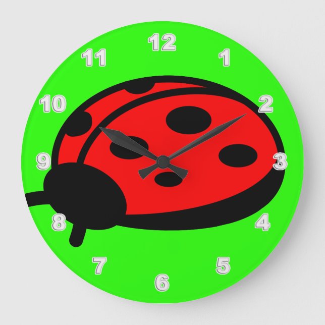 Reloj de pared acrílica Lady Bug (Anverso)