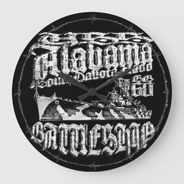 Reloj de pared acrílico Alabama (Anverso)