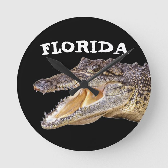 Reloj de pared acrílico ALLIGADOR FLORIDA (Anverso)