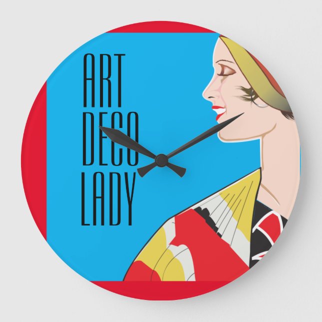 Reloj de pared acrílico ART DECO LADY (Anverso)