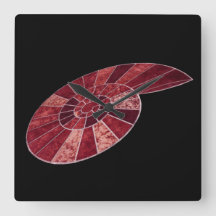 Reloj de pared acrílico blanco amonita