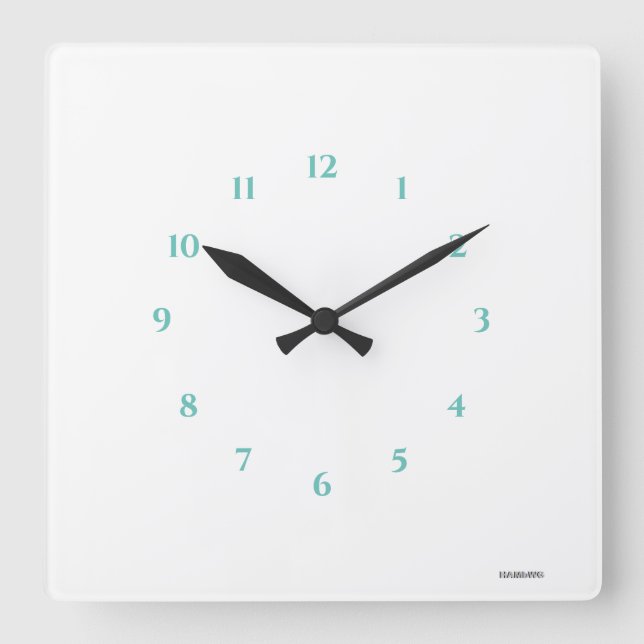 Reloj de pared acrílico blanco HAMbWG (Anverso)
