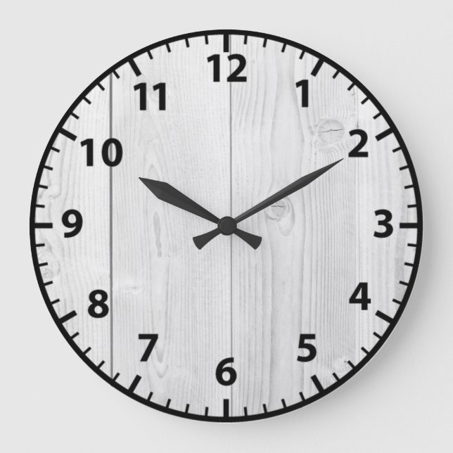 Reloj de pared acrílico chic Shabby de madera blan (Anverso)