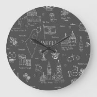 Reloj de pared acrílico con croqueta dibujado a ma