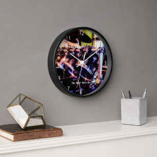 Reloj de pared acrílico con juego de tambor