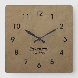 Reloj de pared acrílico con patrón Tan Stucco