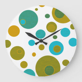 Reloj de pared acrílico con puntos de polka