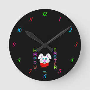 Reloj de pared acrílico conejito de Pascua