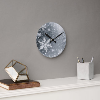 Reloj de pared acrílico copo de nieve del bosque t