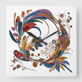 Reloj de pared acrílico cuadrado artístico de 10,7