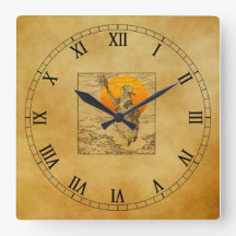 Reloj de pared acrílico de bruja de Halloween vint