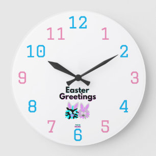 Reloj de pared acrílico de Bunny Fuzzies