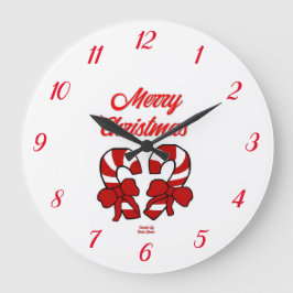 Reloj de pared acrílico de candy canes navidades