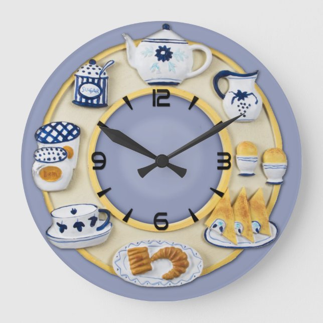 Reloj de pared acrílico de cocina (Anverso)