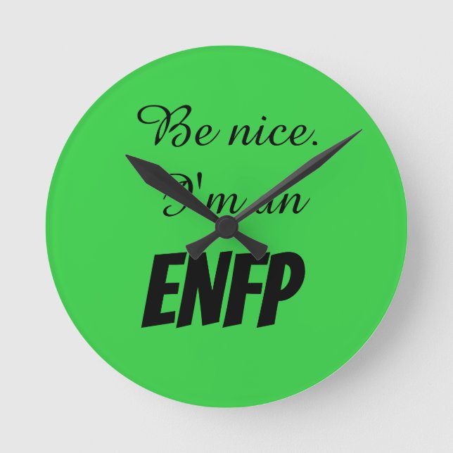 Reloj de pared acrílico de ENFP (Anverso)