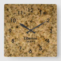 Reloj de pared acrílico de estilo granito de Tan