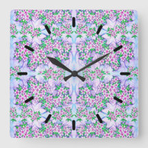 Reloj de pared acrílico de flores pequeñas de boni