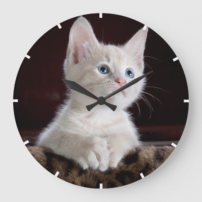 Reloj de pared acrílico de foto Mascota fácil Pers (Anverso)