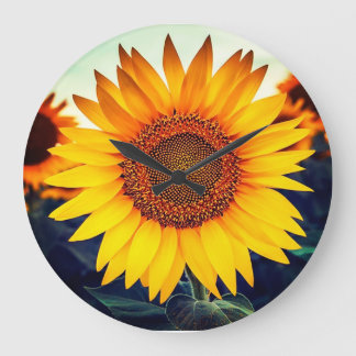 Reloj de pared acrílico de girasol
