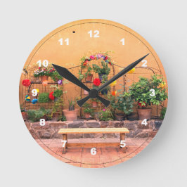 Reloj de pared acrílico de jardín tranquilo