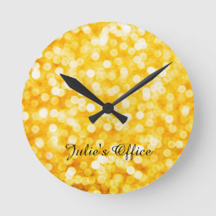 Reloj de pared acrílico de la Boquilla de oro mod