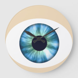 Reloj de pared acrílico de la piel con luz de ojos