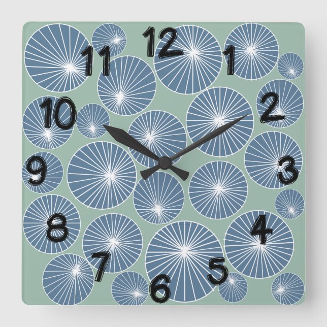 Reloj de pared acrílico de las ruedas (Anverso)