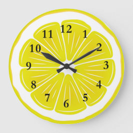 Reloj de pared acrílico de limón