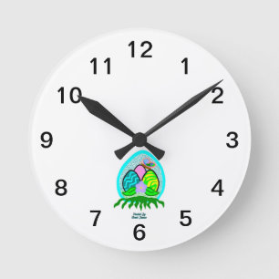Reloj de pared acrílico de los huevos de Pascua