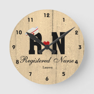 Reloj de pared acrílico de madera de Gorra RN pers
