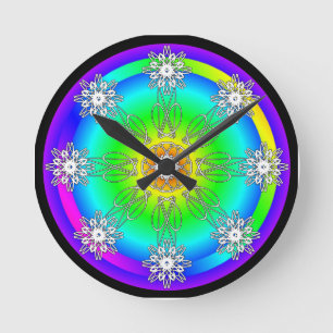 Reloj de pared acrílico de Mandala celta