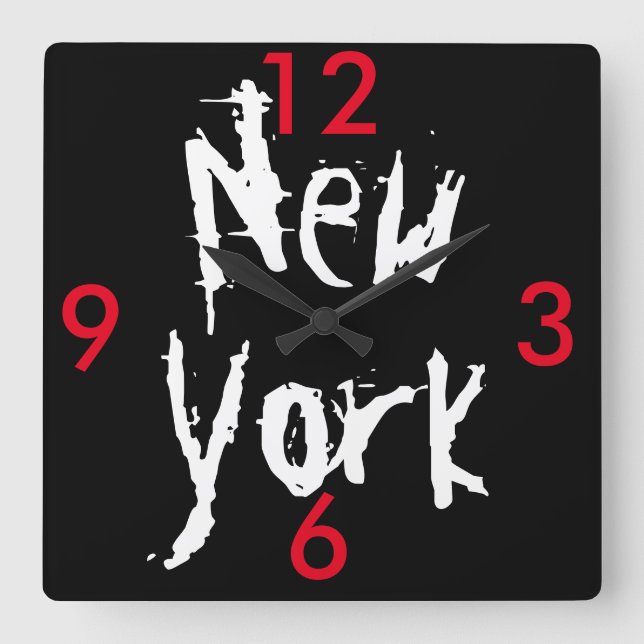 Reloj de pared acrílico de Nueva York (Anverso)
