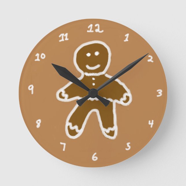 Reloj de pared acrílico de pan de jengibre (Anverso)
