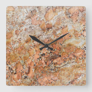 Reloj de pared acrílico de patrón de piedra de gra