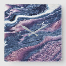 Reloj de pared acrílico de patrón de piedra de gra