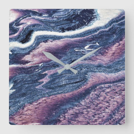 Reloj de pared acrílico de patrón de piedra de gra