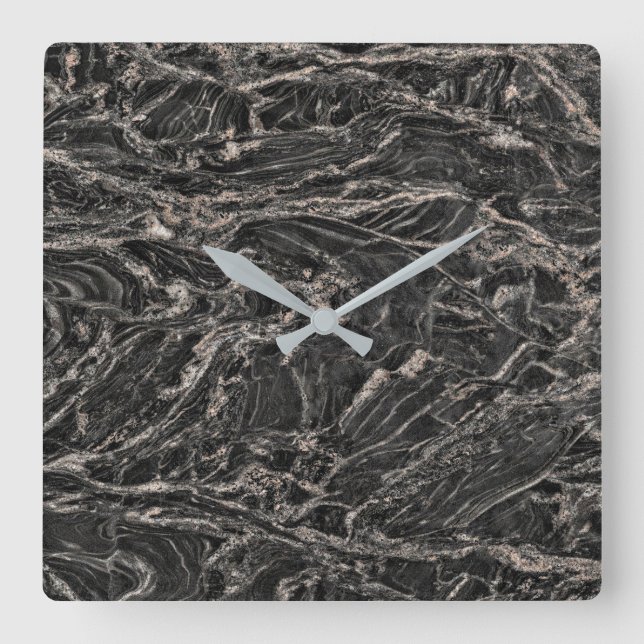 Reloj de pared acrílico de patrón de piedra de gra (Anverso)