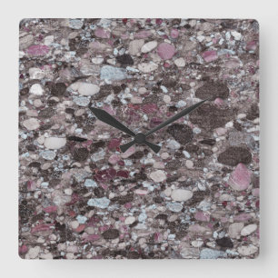 Reloj de pared acrílico de patrón de piedra de gra