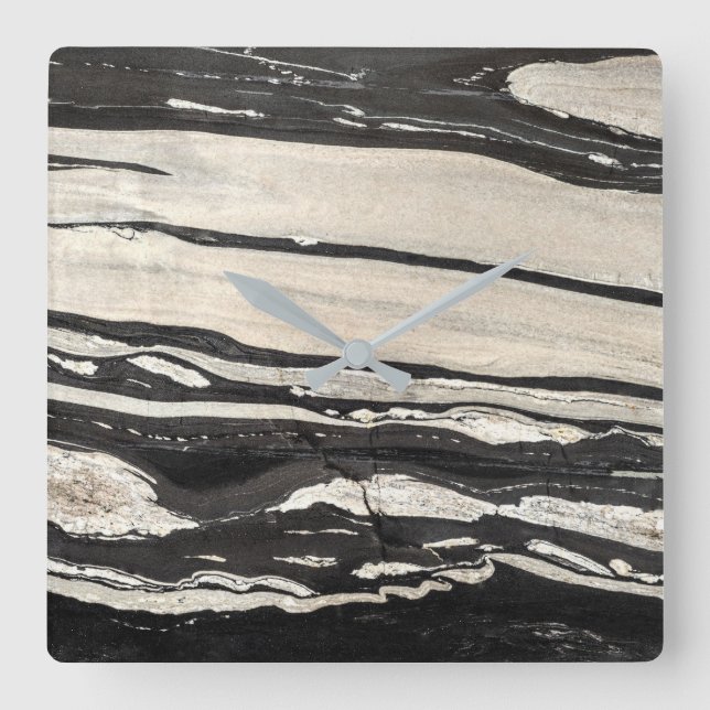 Reloj de pared acrílico de patrón de piedra de gra (Anverso)