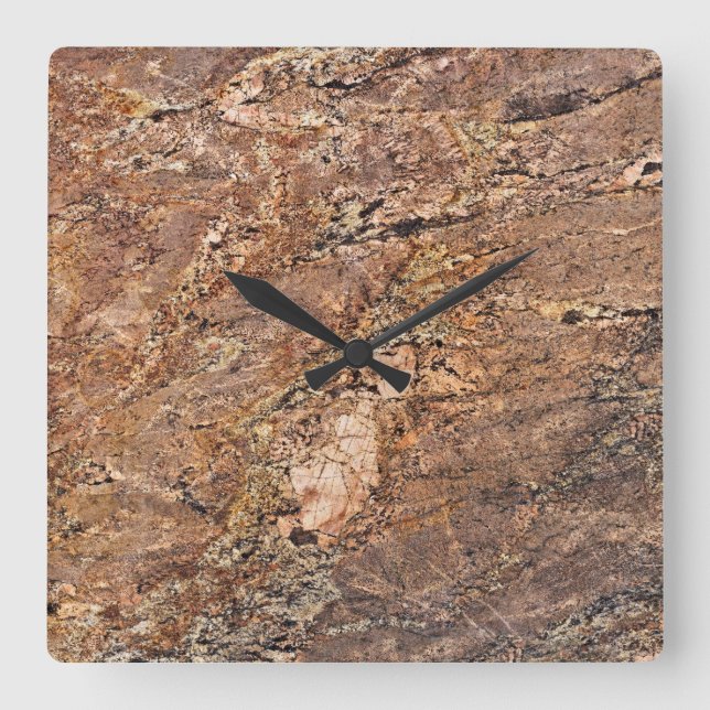 Reloj de pared acrílico de patrón de piedra de gra (Anverso)