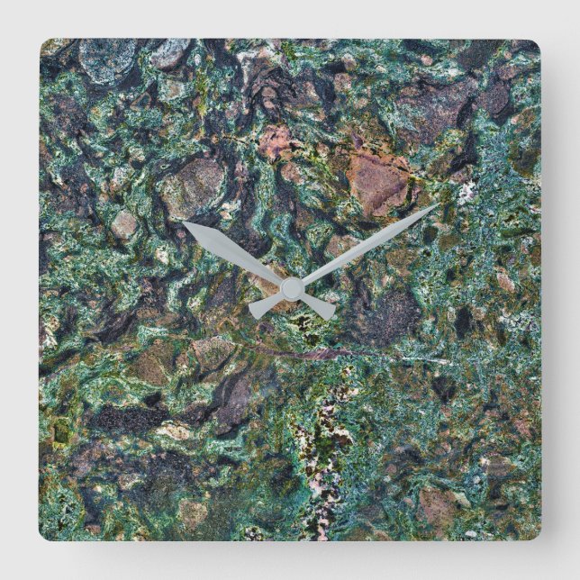 Reloj de pared acrílico de patrón de piedra de gra (Anverso)