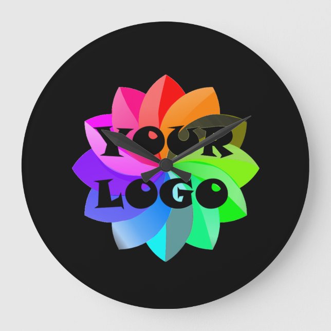 Reloj de pared acrílico de su oficina comercial de (Anverso)