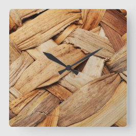 Reloj de pared acrílico de tejer de cesta