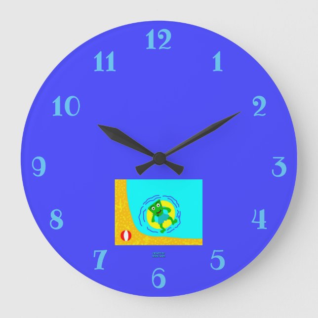 Reloj de pared acrílico de verano de FrankenCheese (Anverso)