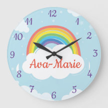 Reloj de pared acrílico del arcoiris personalizado