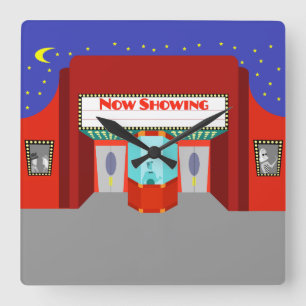 Reloj de pared acrílico del cine retro